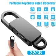 Mini Smart Audio Voice Recorder 32GB USB Voice Activated Dictaphone Keychain MP3