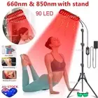 1/2 Heads Infrared Light Therapy Lamp 660 & 850nm LED Red Light Adjustable Stand