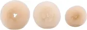 minkissy 3pcs Hair Styling Tool Sponge Bun Maker Hair Braider Beige