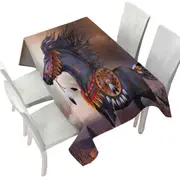 Wind Walker Attractive Native American Horse Tablecloth