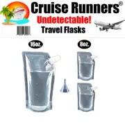 Cruise Flask Kit Rum Runner Sneak Smuggle Alcohol Liquor Booze Bags Plastic Ship