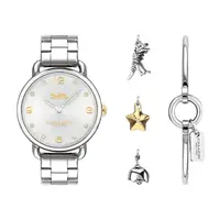 在飛比找momo購物網優惠-【COACH】質感閃金時尚腕錶/附綴飾手鐲(14000056