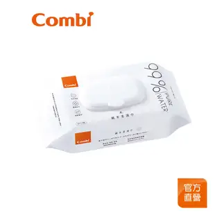 【Combi】純水柔濕巾 80抽｜大濕紙巾｜開蓋設計