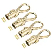 0.55" Cord End Cap Terminator Cord Finding for Tassel Jewelry Making, 4Pcs Gold