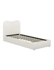 [Artiss] Dara Single Size Boucle Bed Frame in White
