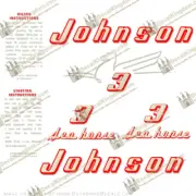 Johnson 1955 Vintage Outboard Engine Decals (Multiple Styles) 3M Marine Grade