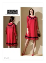 Vogue Sewing Pattern 1553, Koos Couture Decorative Dress, Size 6 - 22, New