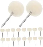 CATIEBYE Jade Carving Wood Carving Polishing Wheel Jewelry Polishing Kit 20 Pcs Wool Brush Wheel Finishing Tool for Stones