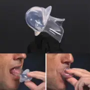 Sleep Apnea Aid Tool Silicone Anti Snore Tongue Retaining Device With Case