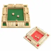 Shut The Box Game Wooden Board Number Drinking Dice Toy Family Traditional