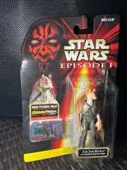 Hasbro Star Wars Episode 1 CommTech Jar Jar Binks Staff Figure 19169