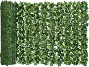 Artificial Faux Ivy Privacy Fence, 600 * 100cm Artificial Hedge Faux Ivy Vine Leaf Greenery Wall Screen, Decorative Trellis Fence Covering for Outdoor Porch Garden Patio
