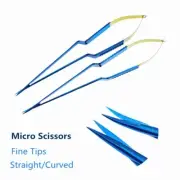 Titanium Micro Scissors Flat Handle 11mm Blades Neurosurgery Instruments