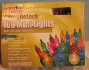 GOOD TIDINGS 100 ct Christmas String Lights MULTI COLOR indoor/outdoor