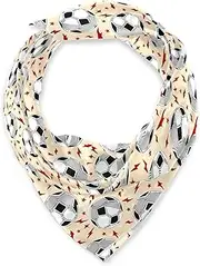 [miaozhen] Silk square elegantes shawls for women for Christmas 35 In Footballs Sports Lightening bufanda elegante para mujer, Footballs Sports Lightening