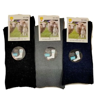 Mens Womens Merino Wool Blend Loose Top Socks 2-8 Winter Warm Thermal Heat Work