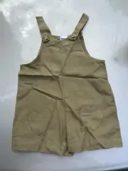 Anko Girls Dungarees Overalls Sz 1 Linen Mix Bnwt Free Post (acc260)