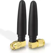 Compact WiFi Antenna 2.4GHz 5GHz Dual Band RP-SMA Bluetooth Antennae Right An...