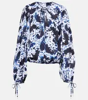 [Dries Van Noten] Dries Van Noten Printed blouse AU 10 white