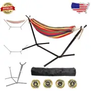 Comfortable Double Hammock with Steel Stand and Portable Carrying Bag - Sunrose