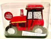 Red Tractor Truck Popcorn Lucite Fused Plastic Bead Night Light Lamp New