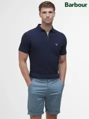 Barbour® Blue 100% Cotton Hingham Polo Shirt (AC3433) | $183