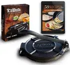 Tortillada Tortilla Press, Quesadilla/Roti Maker (25 cm) Cast Iron with Recipes