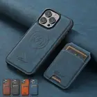 For iPhone 16 Pro Max 15 14 13 12 Magsafe Magnetic Case + Detachable Card Wallet