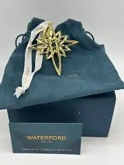 Waterford Golden Star Ornament Decoration NEW