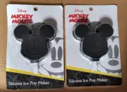 (2) Disney Mickey Mouse Silicone Mold Ice Pop Popsicle Makers-NEW