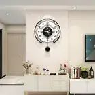 Large Wall Clock for Living Room Decor Modern Silent Pendulum Wall Clock for Hom