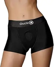 Ouch! Vibrating Strap-On Boxer Harness with Rechargeable Bullet
