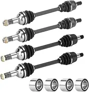 Front Rear CV Axle with Bearing for Yamaha Grizzly 700 2007-2013, Grizzly 550 2009-2014 4x4 28P-2510J-00-00, 3B4-2510J-00-00, 28P-2530V-00-00 (IB), 3B4-2530V-00-00 (IB) - Full Set