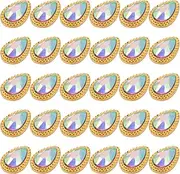 30pcs Nail Gems Rhinestones DIY Manicure Gems Fashionable Crystal Nail Decals for Women