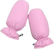 [Qianly] Down Mittens Snow Mittens Warm Thickened Water Resistant Ski Mittens Winter Gloves for Skiing Walking Outdoor Snowboarding