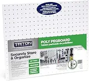018 DuraBoard 22-Inch W x 18-Inch H x 1/8-Inch D Polypropylene Pegboards with 3/16-Inch Hole Size | White | Set of 2