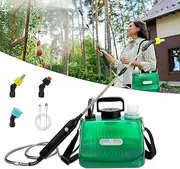 Battery Powered Sprayer, Upgraded 8L Electric Garden Sprayer, Adjustable Telescopic Wand, 3 Mist Nozzles, Shoulder Type Weed Sprayer for Yard, Lawn and Garden-Green