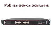 24 Port Gigbit PoE Switch Power Over Ethernet 400W 802.3af for Network IP Camera