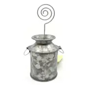Mini Farmhouse Pail/Spiral Ring,Galvanized Aluminum,4.8"x1.97" The Spring Shop