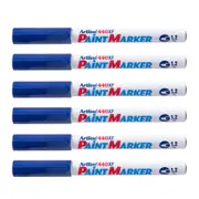 12PK Artline 440 Permanent Paint Marker 1.2mm Bullet Nib Fade Proof Pen Blue