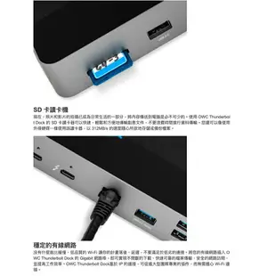 OWC Thunderbolt Dock支援Thunderbolt 3 Mac / 4 PC 為您增加更多的連接性