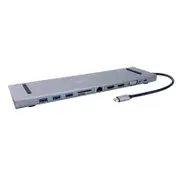 Cruxtec CH02-SG 11 in 1 USB-C 100W Power Delivery Triple Monitor Docking Station