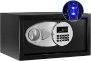 Safe Box with Sensor Light,Hidden Key & Digital Lock for Black