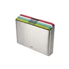 4pc Joseph Joseph Folio Icon Steel Chopping Cutting Board w/ Storage Set 24x34cm