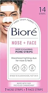 [Bioré] Nose+Face Deep Cleansing Pore Strips, 7 Nose + 7 Face Strips