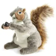 Folkmanis Squirrel Gray 10 Inch Plush Puppet NEW IN STOCK