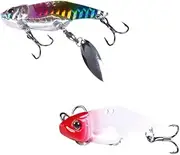 GANAZONO 2PCS Life Like Fishing Portable Bionic Baits for Creative Baits for Bass and Trout Fishing Durable Design Present