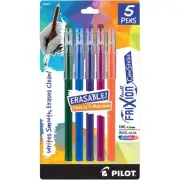 Pilot FriXion Ball Color Sticks Erasable Gel Pens 5/Pkg-Green,Blue,Purple,Magent