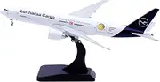 Pre-Built Model Aircraft for Lufthansa Cargo B777F D-ALFG Diecast Airplane Model 1:400 Scale – 15cm Finished Aircraft Replica Miniature Airplane Model