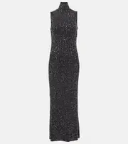 [Missoni] Missoni Sequined turtleneck maxi dress UK 12 black